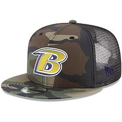 New Era Baltimore Ravens Black Gridlock Trucker 9FIFTY Snapback Hat