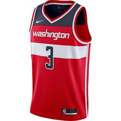 Men's Nike Bradley Beal Red Washington Wizards 2020/21 Swingman Jersey - Icon Edition