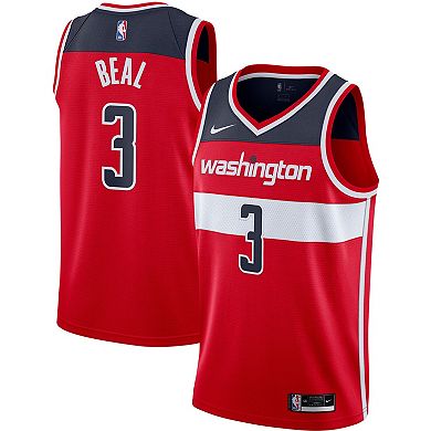 Men's Nike Bradley Beal Red Washington Wizards 2020/21 Swingman Jersey - Icon Edition