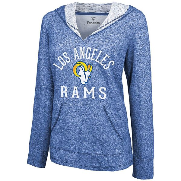 Women's Fanatics Branded Royal Los Angeles Rams Doubleface Slub Pullover  Hoodie