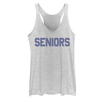 Juniors' Dazed And Confused Seniors Bold Blue Text Graphic Tank Top