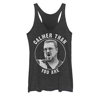 Juniors' Big Lebowski Calmer Than You Are Graphic Tank Top