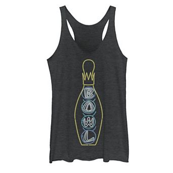 Juniors' Big Lebowski Retro Neon Crown Bowling Pin Graphic Tank Top