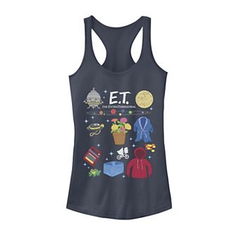 Juniors' E.T. Symbolic Movie Props Graphic Tank Top