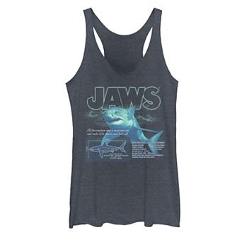 Juniors' Jaws Great White Shark Graphic Tank Top
