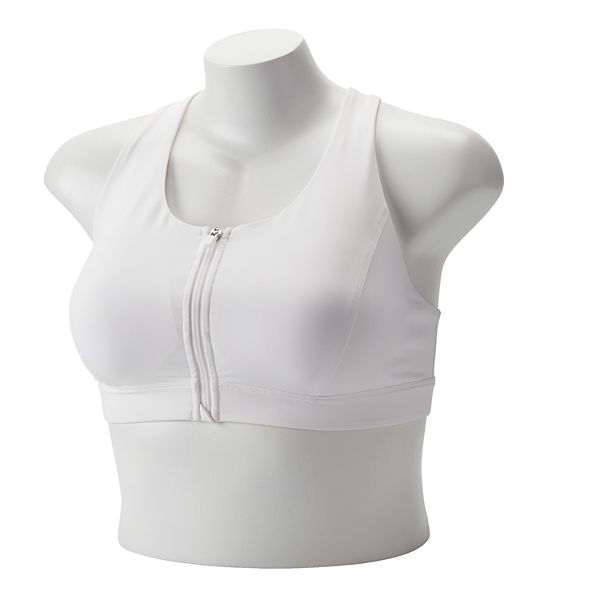 Plus Size Tek Gear® Zip-Front Medium Impact Sports Bra