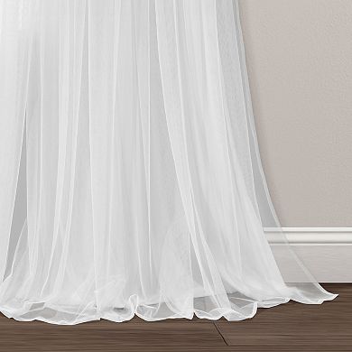 Lush Decor Tulle Skirt Colorblock Window Curtain