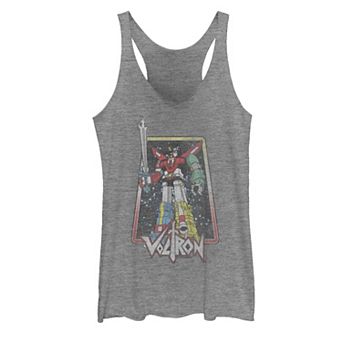Juniors' Voltron Retro Defender Stance Square Graphic Tank Top
