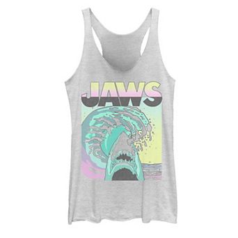 Juniors' Jaws Retro Wave Poster Graphic Tank Top
