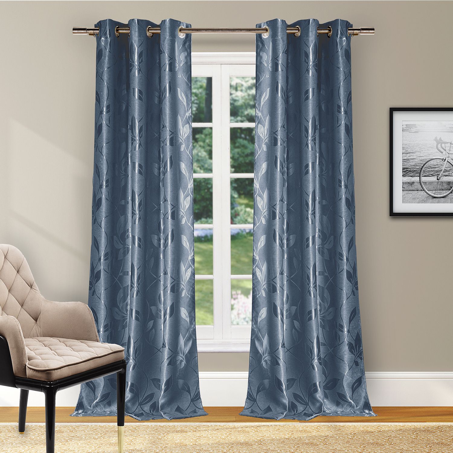 Image for Duck River Textile Blair Printed Blackout Window Curtain Set at Kohl's.