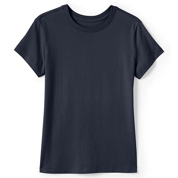 Girls 47 Lands' End School Uniform Short Sleeve Essential Tee