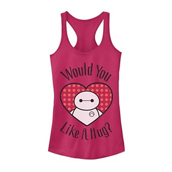 Disney's Big Hero 6 Juniors' Baymax Would You Like A Hug Graphic Tank Top