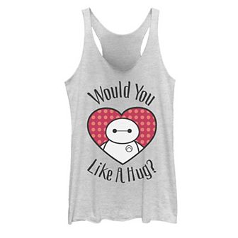 Disney's Big Hero 6 Juniors' Baymax Would You Like A Hug Graphic Tank Top