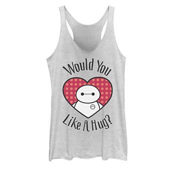 Disney's Big Hero 6 Juniors' Baymax Would You Like A Hug Graphic Tank Top