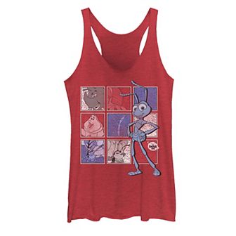 Disney / Pixar's A Bug's Life Flik Juniors' Characters Squares Graphic Tank Top