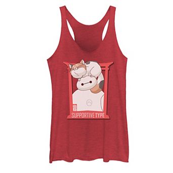 Disney's Big Hero 6 The Series Juniors' Baymax & Cat Graphic Tank Top