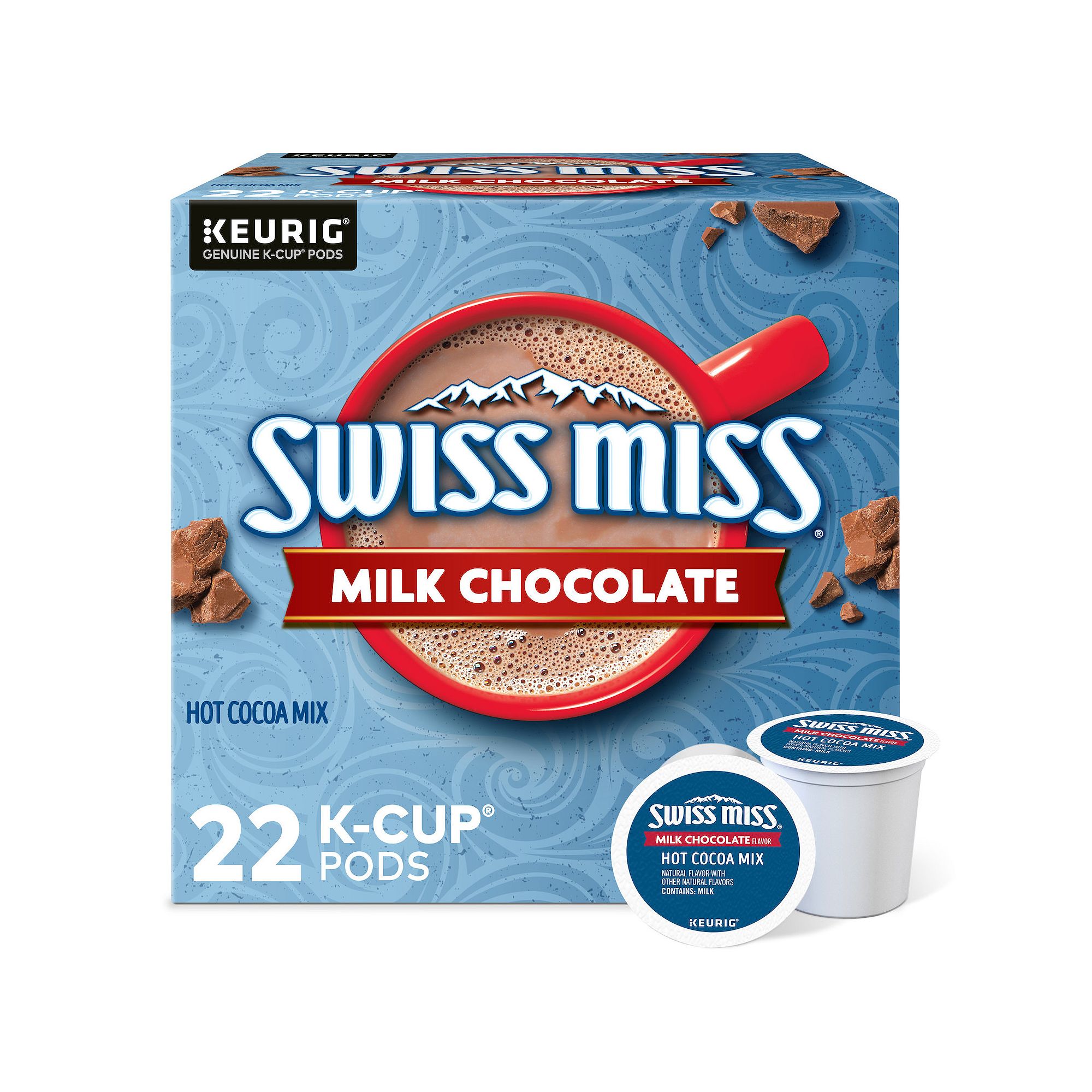 Swiss Miss Milk Chocolate Hot Cocoa, Keurig® K-Cup® Pods, 22-pk., None