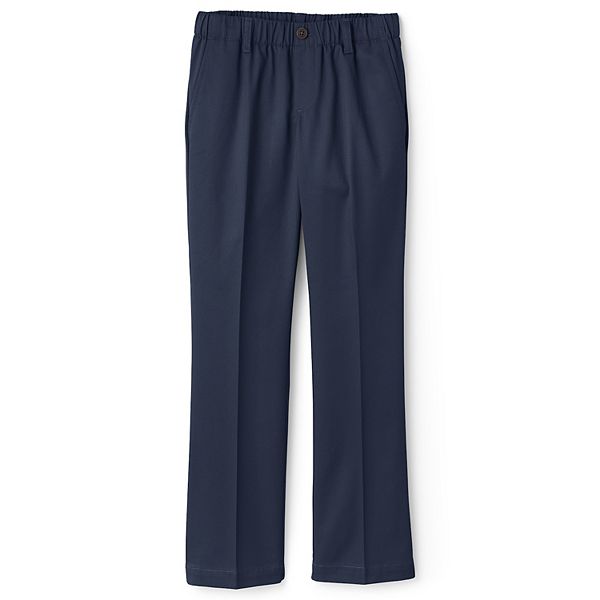 Girls 47 Lands' End School Uniform Elastic Waist PullOn Chino Pants