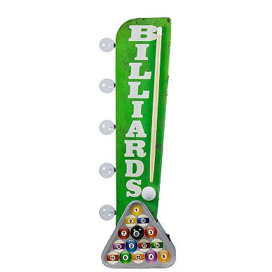 Vintage Billiards LED Marquee Wall Sign