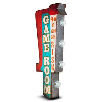 American Art Décor Game Room Vintage LED Marquee Wall Sign