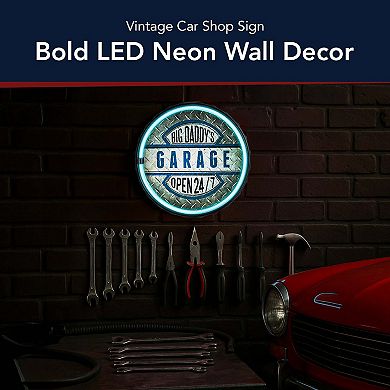 American Art Décor Big Daddy's Garage LED Wall Sign