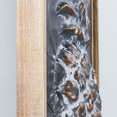 Metal Framed Pineapple Wooden Wall Art