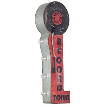 American Art Décor Record Town Vinyl LP Vintage LED Sign