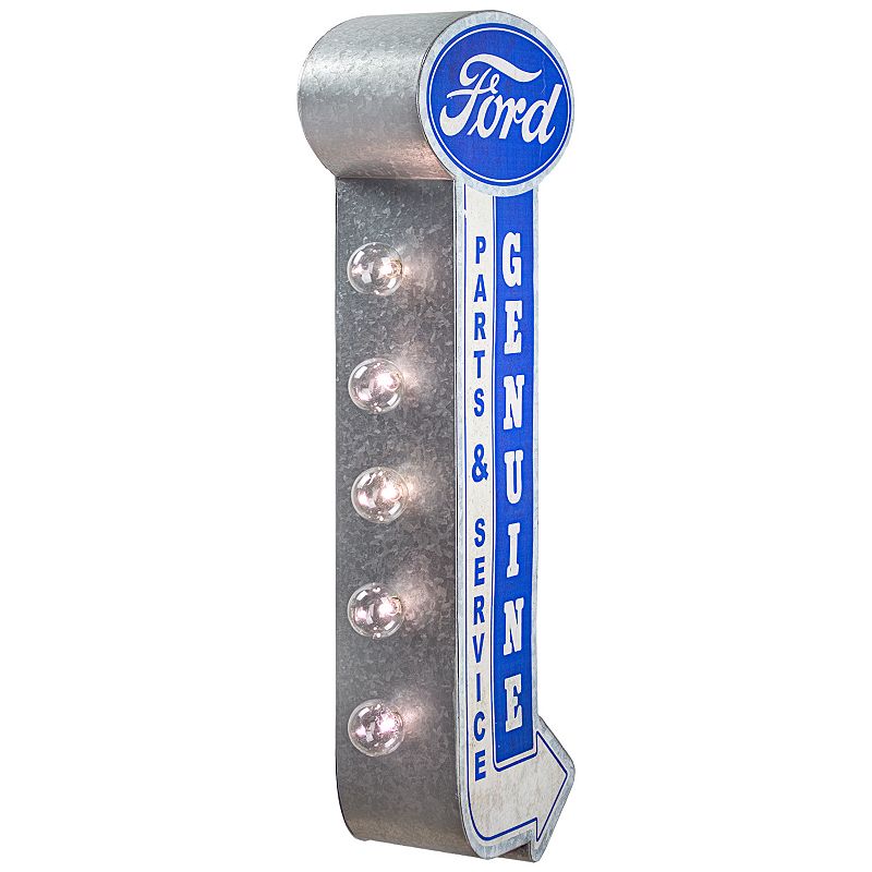 Vintage Ford Parts & Services LED Marquee Sign, Blue