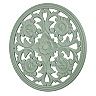 Hand-Carved Floral Round Medallion Wall Decor