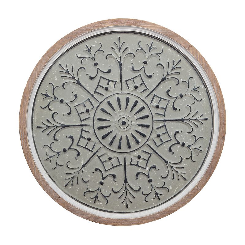 Floral Metal Medallion Wall Decor, Multicolor, 27.5X27.5
