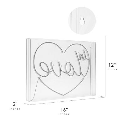 American Art Décor Neon Acrylic Box LED Sign - In Love