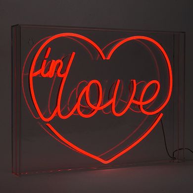 American Art Décor Neon Acrylic Box LED Sign - In Love