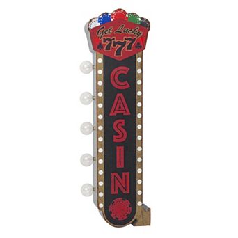 American Art Décor Vintage Casino LED Off The Wall Sign