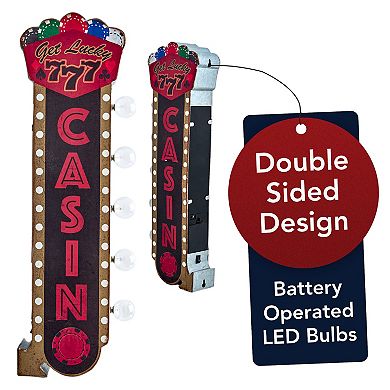 American Art Décor Vintage Casino LED Off The Wall Sign