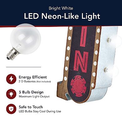 American Art Décor Vintage Casino LED Off The Wall Sign