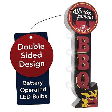 American Art Décor Vintage BBQ LED Off The Wall Sign