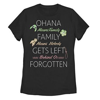 Disney's Lilo & Stitch Juniors' Ohana Means Family Graphic Tee