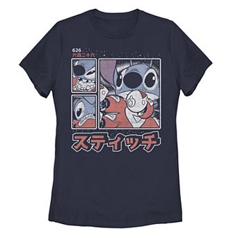 Disney's Lilo & Stitch Juniors' Ohana Means Family Graphic Tee