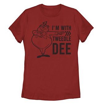 Disney's Alice In Wonderland Juniors' I'm With Tweedledee Tee