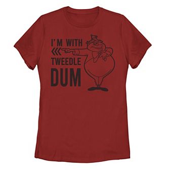 Disney's Alice In Wonderland I'm With Tweedledum Juniors' Tee