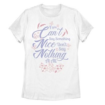 Disney's Bambi If You Can't Say Something Nice Quote Juniors' Tee