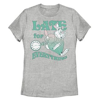 Disney's Alice In Wonderland Juniors' Late For Everything Tee
