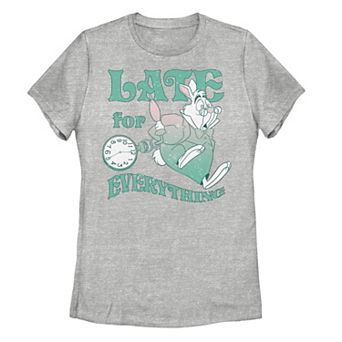 Disney's Alice In Wonderland Juniors' Late For Everything Tee