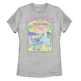 Disney's Lilo & Stitch Aloha Hawaii Come Visit The Islands Juniors' Tee