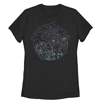 Disney's Alice In Wonderland Mad Hatter Time For Tea Line Art Juniors' Tee