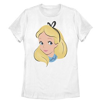 Disney's Alice In Wonderland Alice Juniors' Big Face Tee