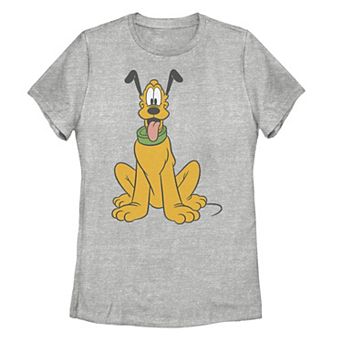 Disney's Mickey Mouse Pluto The Dog Portrait Juniors' Graphic Tee
