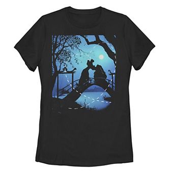 Disney's Lady And The Tramp Bridge Silhouette Juniors' Tee
