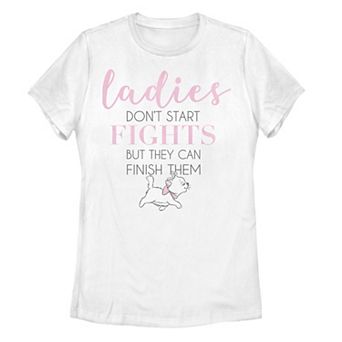 Juniors' Disney's The Aristocats Marie Ladies Don't Start Fights Tee
