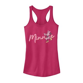 Juniors' Disney Mickey And Friends Minnie Wave Text Tank Top